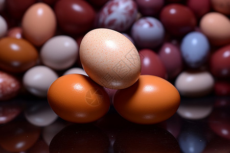 桌面上光滑的万圣节彩蛋背景图片