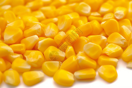 金黄色玉米粒的特写镜头背景图片