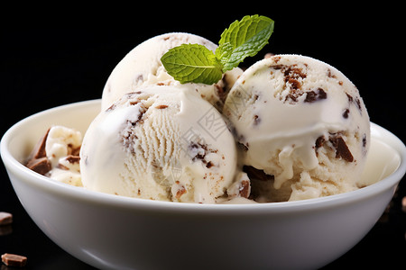 在碗中的冰淇淋碗中健康的冰淇淋背景