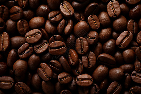 浓香四溢的咖啡豆背景图片