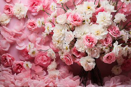 粉白色的花卉花瓣高清图片素材