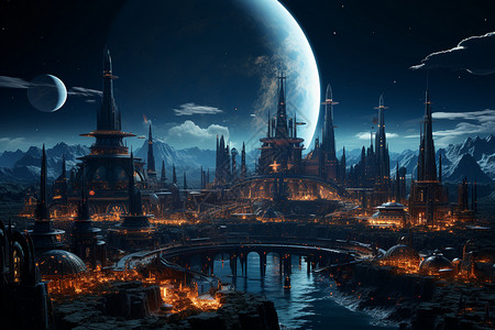 未来的科幻之城图片