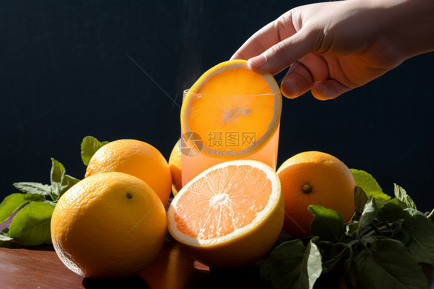 新鲜的水果橙子图片