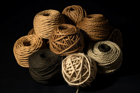 编织的毛线团材料图片