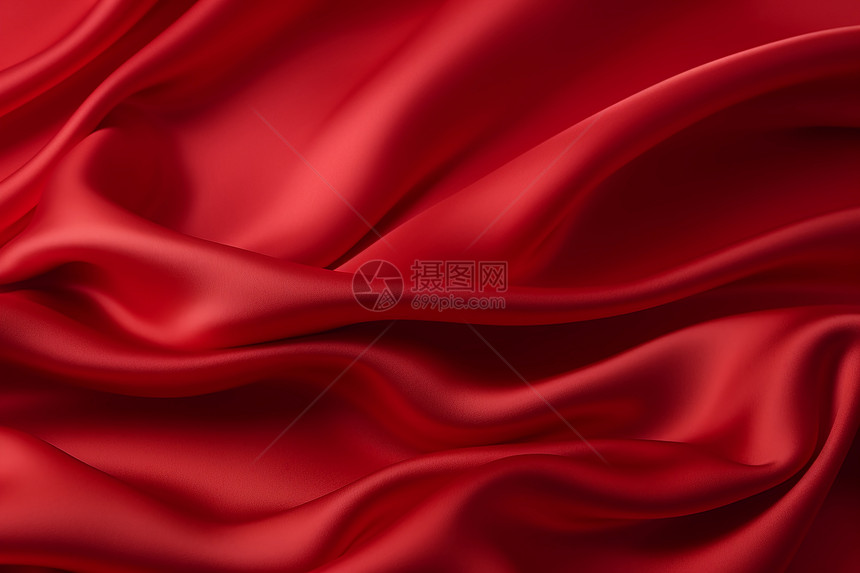 红色丝绸之纹图片