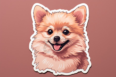 狗狗设计素材小巧可爱的狗狗贴纸插画