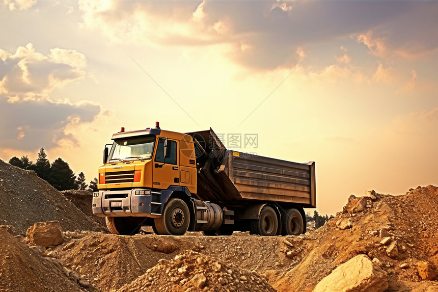 运输土壤的卡车图片
