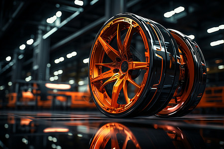 工厂制造的汽车轮胎图片
