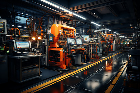 电子生产车间整洁的电子工厂设计图片