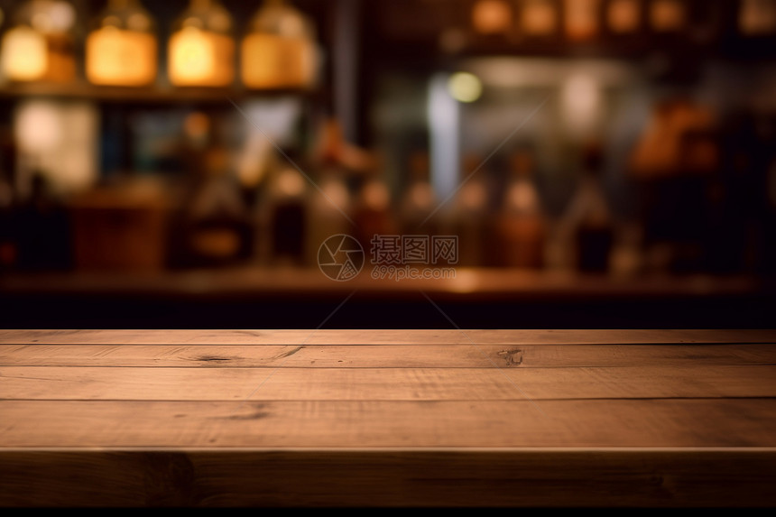 木制酒吧台图片