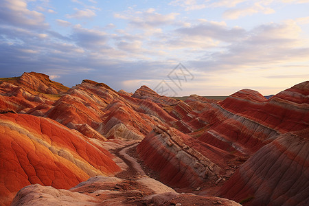 美丽的彩色山岩图片