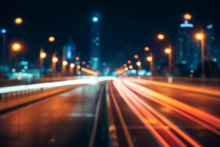 在午夜午夜的城市道路背景