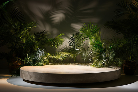 棕榈酰大理石圆台设计图片