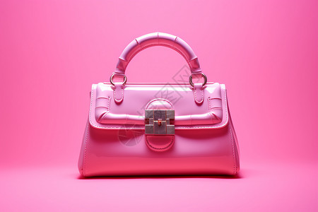 芭比粉时尚手提包背景图片