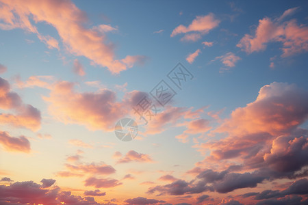 日暮降临日暮时分的晚霞背景