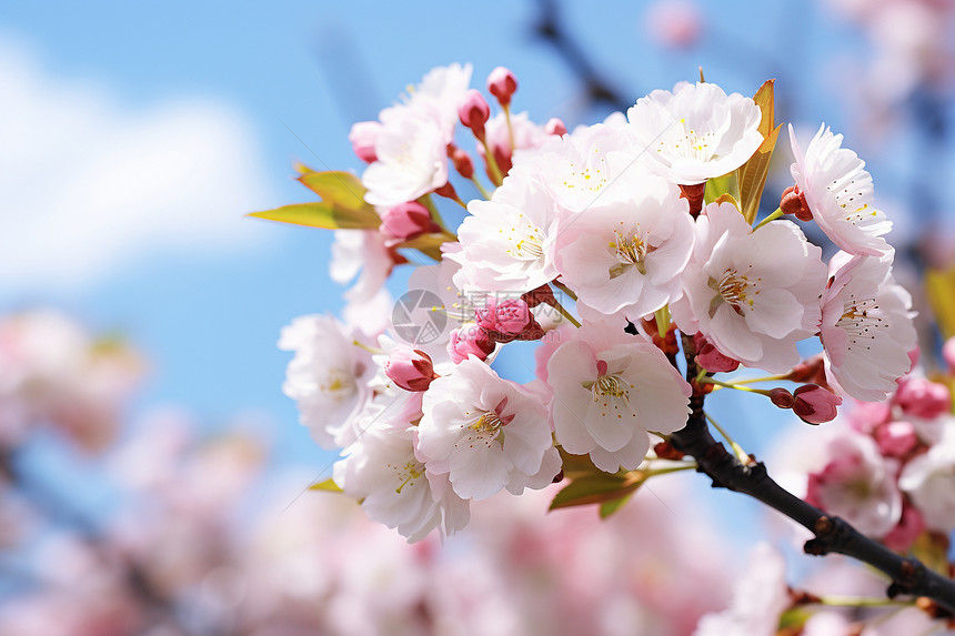 春季淡雅的粉色樱花图片