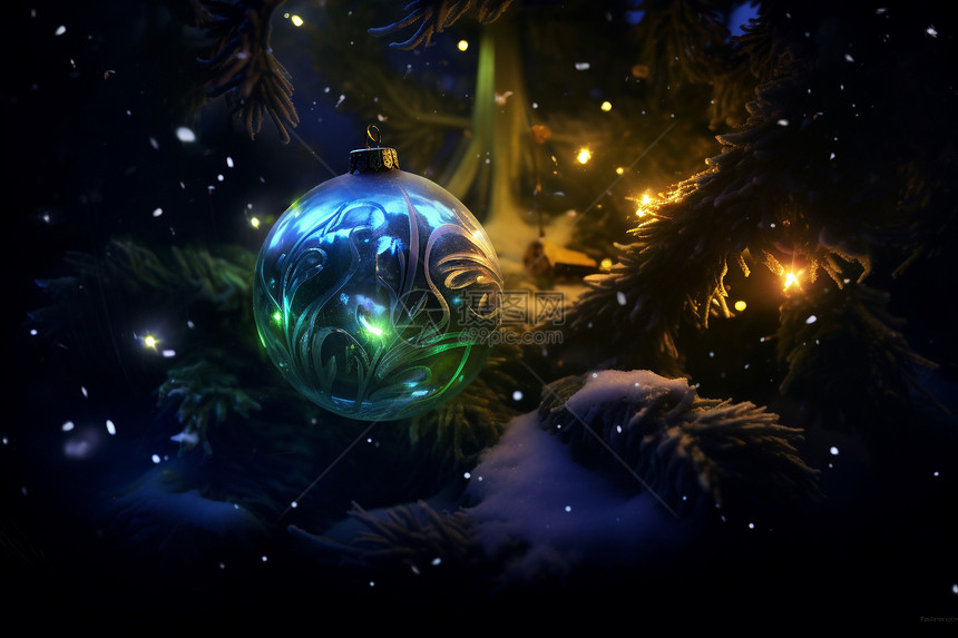 森林里的神秘光球图片