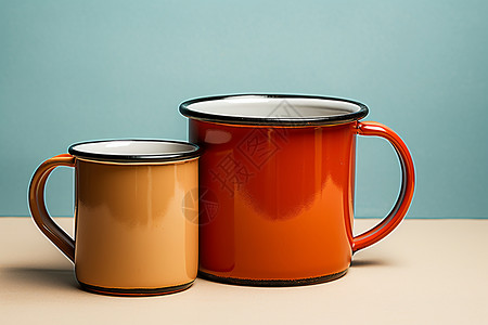 颜色鲜艳的简约茶杯背景图片