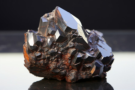 水晶岩上的晶体宝石图片
