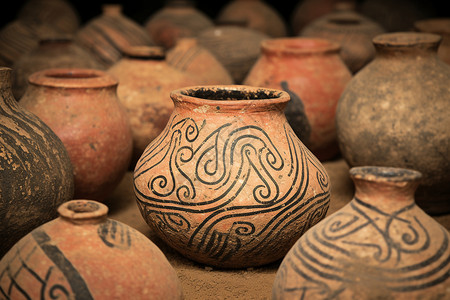 古复古花瓶古老艺术陶罐背景