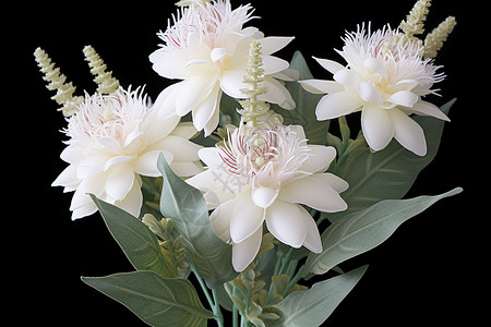 典雅朴素的白色假花装饰图片