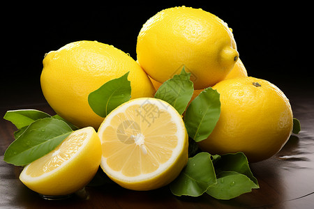 健康美味的新鲜柠檬图片