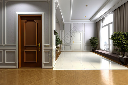 朴素背景现代简约风格的室内装潢设计图片