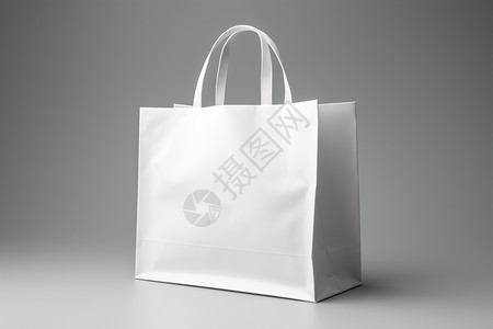 白色纯净的手提纸质购物袋背景图片
