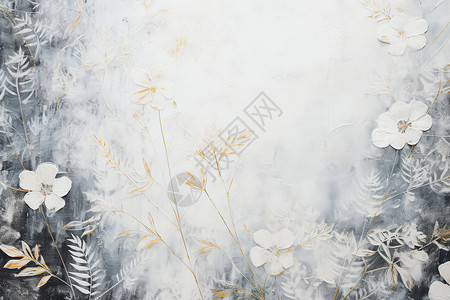 灰色系花朵创意背景背景图片