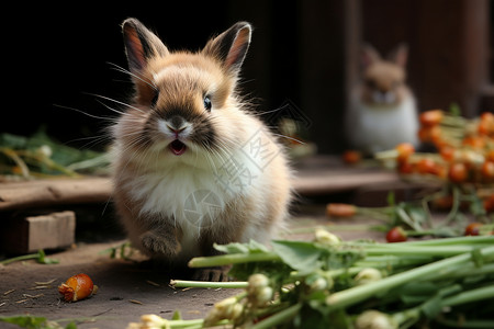 乡村可爱的兔子图片