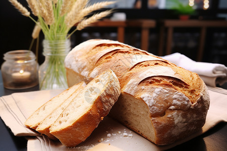 香脆面包香脆的法式小麦面包背景