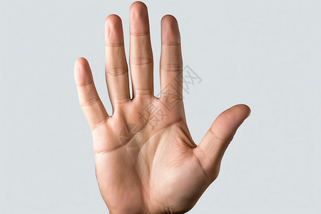 双手五指点击指甲修剪整齐的手掌背景