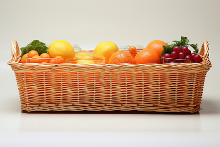 果篮中的水果背景图片