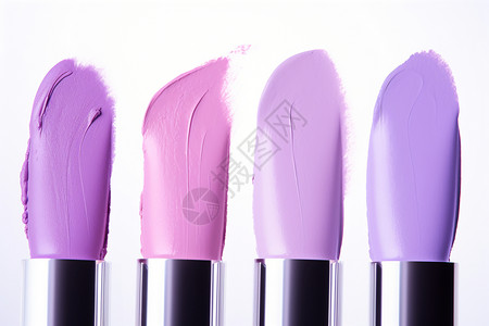 创意紫色的唇膏化妆品背景图片