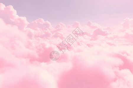 创意空中粉色云层图片