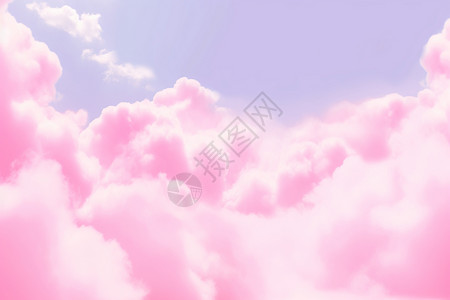唯美的粉色云层背景图片