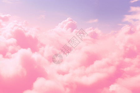 天空中粉色的云层图片