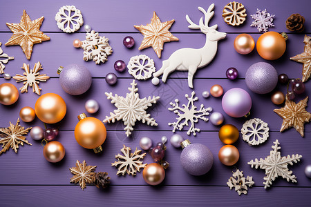 圣诞色系紫色系圣诞主题创意背景背景