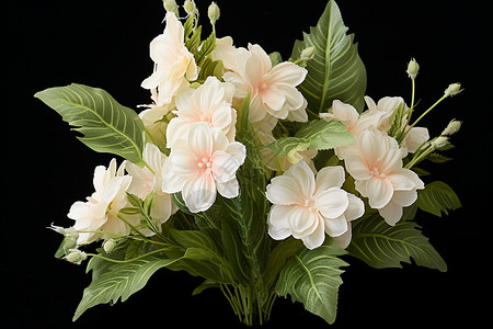 美丽简约的白色假花装饰图片