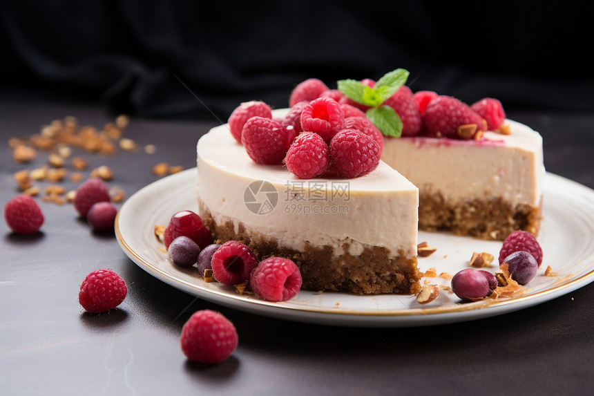 红莓芝士蛋糕图片