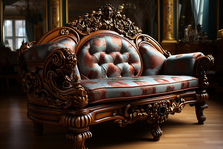 奢华的复古沙发背景图片