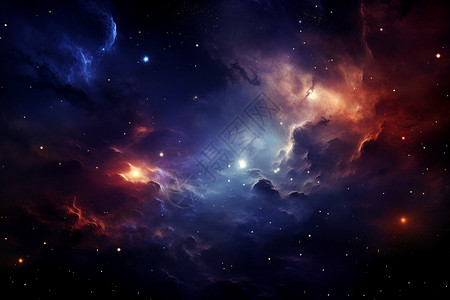 宇宙璀璨的星云景观图片
