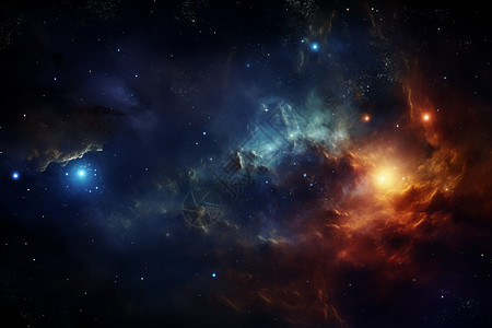 宇宙神秘的星云景观背景图片