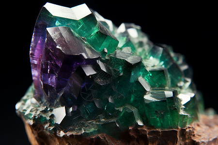 晶体材料绿色的水晶背景