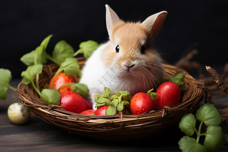 切萝卜的兔子兔子与萝卜背景