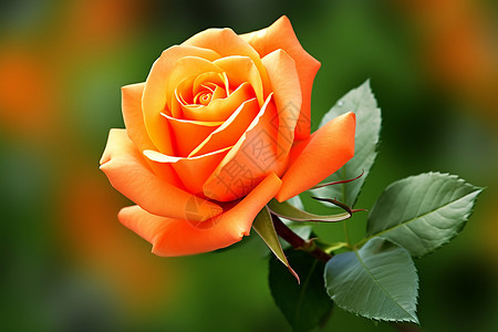 橙色娇艳的玫瑰图片