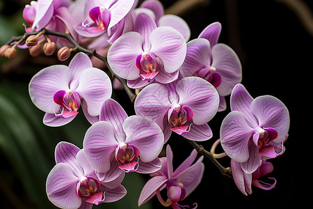 紫色的蝴蝶兰背景图片