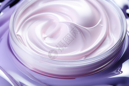 淡紫色的美妆护肤品背景图片