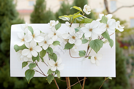 白色花卉装饰图片