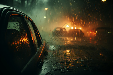 雨中的街道图片